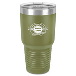 Logo & Tag Line 30 oz Stainless Steel Tumbler - Olive - Single-Sided (Personalized)