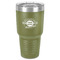 Logo & Tag Line 30 oz Stainless Steel Tumbler - Olive - Single-Sided (Personalized)