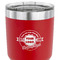 Logo & Tag Line 30 oz Stainless Steel Ringneck Tumbler - Red - CLOSE UP