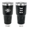 Logo & Tag Line 30 oz Stainless Steel Ringneck Tumblers - Black - Double Sided - APPROVAL