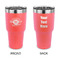 Logo & Tag Line 30 oz Stainless Steel Ringneck Tumblers - Coral - Double Sided - APPROVAL