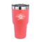 Logo & Tag Line 30 oz Stainless Steel Ringneck Tumblers - Coral - FRONT