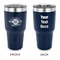Logo & Tag Line 30 oz Stainless Steel Ringneck Tumblers - Navy - Double Sided - APPROVAL