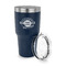 Logo & Tag Line 30 oz Stainless Steel Ringneck Tumblers - Navy - LID OFF