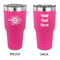 Logo & Tag Line 30 oz Stainless Steel Tumbler - Pink - Double-Sided (Personalized)