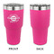 Logo & Tag Line 30 oz Stainless Steel Ringneck Tumblers - Pink - Single Sided - APPROVAL