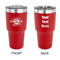 Logo & Tag Line 30 oz Stainless Steel Ringneck Tumblers - Red - Double Sided - APPROVAL