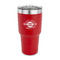 Logo & Tag Line 30 oz Stainless Steel Ringneck Tumblers - Red - FRONT