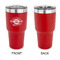 Logo & Tag Line 30 oz Stainless Steel Ringneck Tumblers - Red - Single Sided - APPROVAL