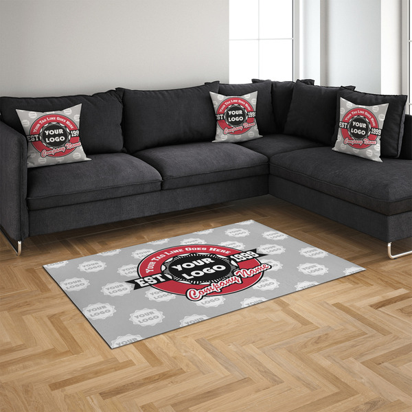 Logo & Tag Line 4'x6' Indoor Area Rugs - IN CONTEXT
