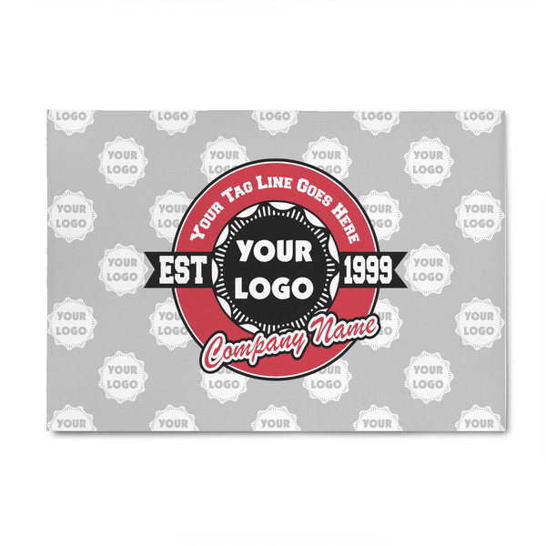 Custom Logo & Tag Line Indoor Area Rug - 4' x 6' w/ Logos