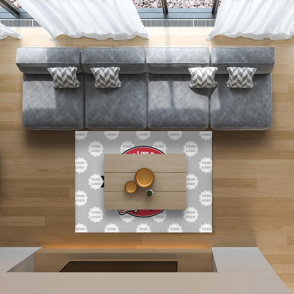 Logo & Tag Line 5'x7' Indoor Area Rugs - IN CONTEXT