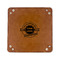 Logo & Tag Line 6" x 6" Leatherette Snap Up Tray - FLAT FRONT