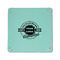 Logo & Tag Line 6" x 6" Teal Leatherette Snap Up Tray - APPROVAL