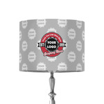 Logo & Tag Line 8" Drum Lamp Shade - Fabric (Personalized)