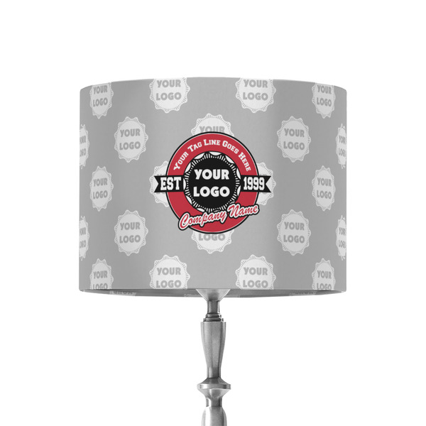Custom Logo & Tag Line 8" Drum Lamp Shade - Fabric (Personalized)