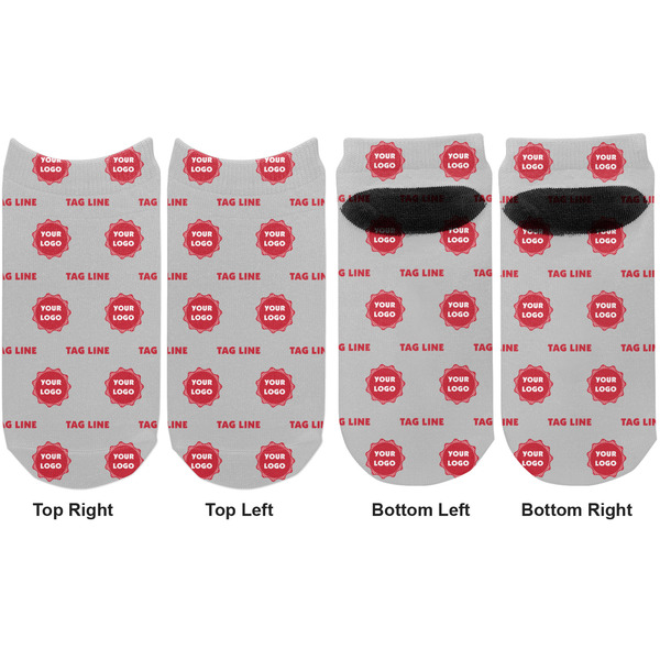 Logo & Tag Line Adult Ankle Socks - Double Pair - Front and Back - Apvl