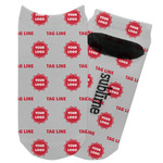 Logo & Tag Line Adult Ankle Socks (Personalized)