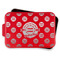 Logo & Tag Line Aluminum Baking Pan - Red Lid - FRONT w/lif off