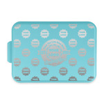 Logo & Tag Line Aluminum Baking Pan with Teal Lid (Personalized)