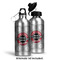 Logo & Tag Line Aluminum Water Bottle - Alternate lid options