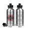Logo & Tag Line Aluminum Water Bottle - Front and Back