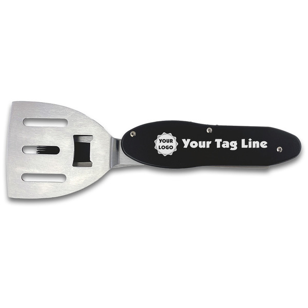 Custom Logo & Tag Line BBQ Tool Set - Double-Sided (Personalized)