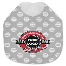 Logo & Tag Line Jersey Knit Baby Bib w/ Logos
