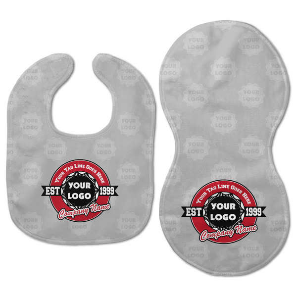 Logo & Tag Line Baby Bib & Burp Set - Approval (new bib & burp)