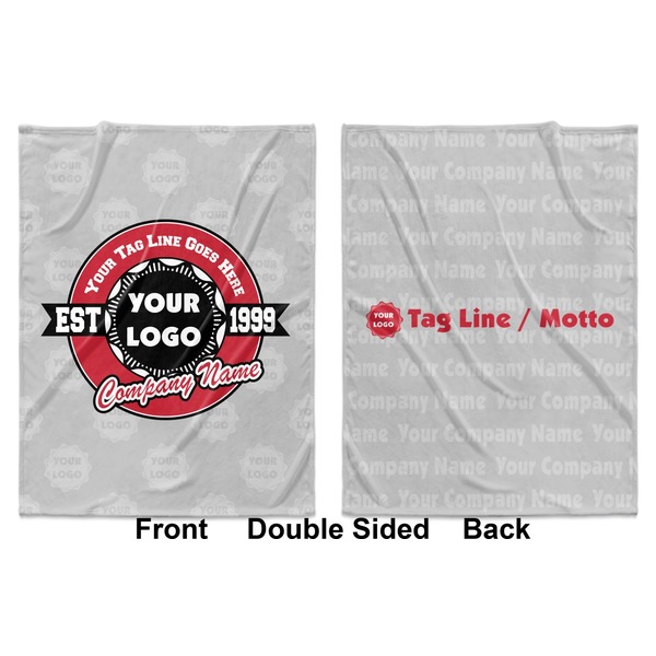 Logo & Tag Line Baby Blanket (Double Sided - Printed Front and Back)