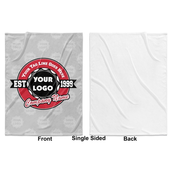 Logo & Tag Line Baby Blanket (Single Sided - Printed Front, White Back)