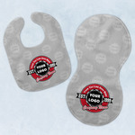Logo & Tag Line Baby Bib & Burp Set w/ Logos