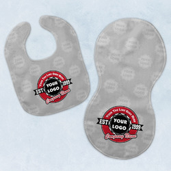 Logo & Tag Line Baby Bib & Burp Set w/ Logos