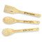 Logo & Tag Line Bamboo Cooking Utensils Set - Double Sided - FRONT