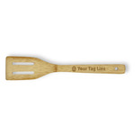Logo & Tag Line Bamboo Slotted Spatula - Single-Sided (Personalized)