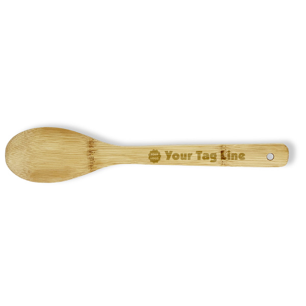 Custom Logo & Tag Line Bamboo Spoon - Double-Sided (Personalized)