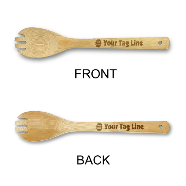 Logo & Tag Line Bamboo Sporks - Double Sided - APPROVAL