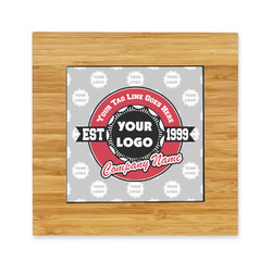Logo & Tag Line Bamboo Trivet with Ceramic Tile Insert (Personalized)