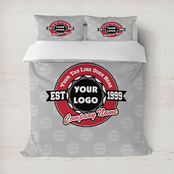 Logo & Tag Line Duvet Cover Set - Full / Queen w/ Logos