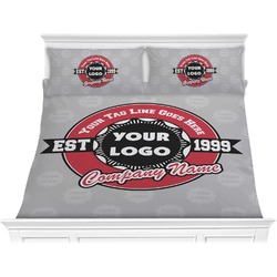 Logo & Tag Line Comforter Set - King w/ Logos