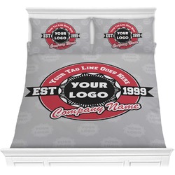 Logo & Tag Line Comforter Set - Full / Queen w/ Logos