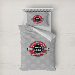 Logo & Tag Line Duvet Cover Set - Twin XL w/ Logos