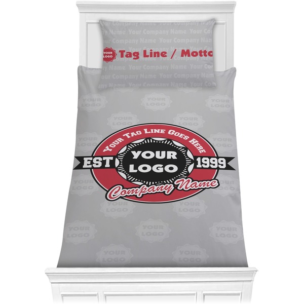Custom Logo & Tag Line Comforter Set - Twin w/ Logos