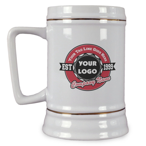 Custom Logo & Tag Line Beer Stein (Personalized)