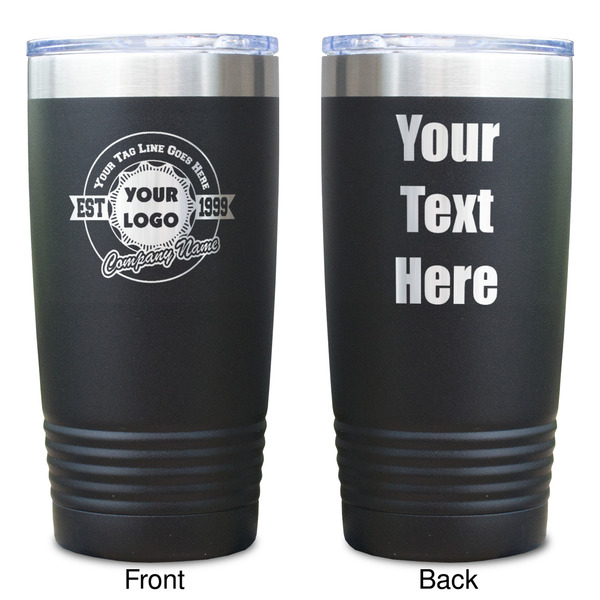 Logo & Tag Line Black Polar Camel Tumbler - 20oz - Double Sided  - Approval