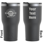 Logo & Tag Line RTIC Tumbler - Black - Laser Engraved - Double-Sided (Personalized)