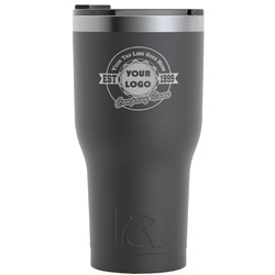Logo & Tag Line RTIC Tumbler - Black - Engraved Front (Personalized)