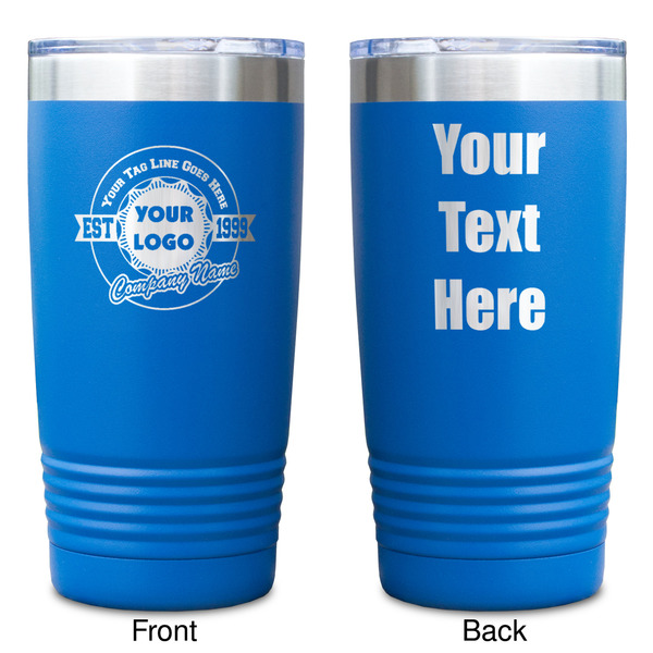 Logo & Tag Line Blue Polar Camel Tumbler - 20oz - Double Sided - Approval
