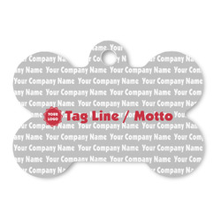 Logo & Tag Line Bone Shaped Dog ID Tag - Large (Personalized)