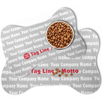 Logo & Tag Line Bone Shaped Dog Food Mat (Personalized)